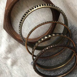 Set of tribal boho inspired bangles